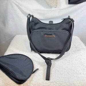 Studio 1010 Crossbody Bag & Estee Lauder Case 9"W 7"H Zipper Pockets Card Slots